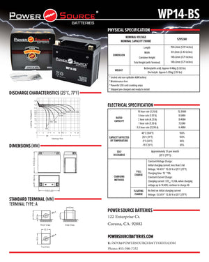 WP14-BS AGM Battery