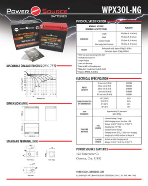 WPX30L-NG Nano Gel Battery